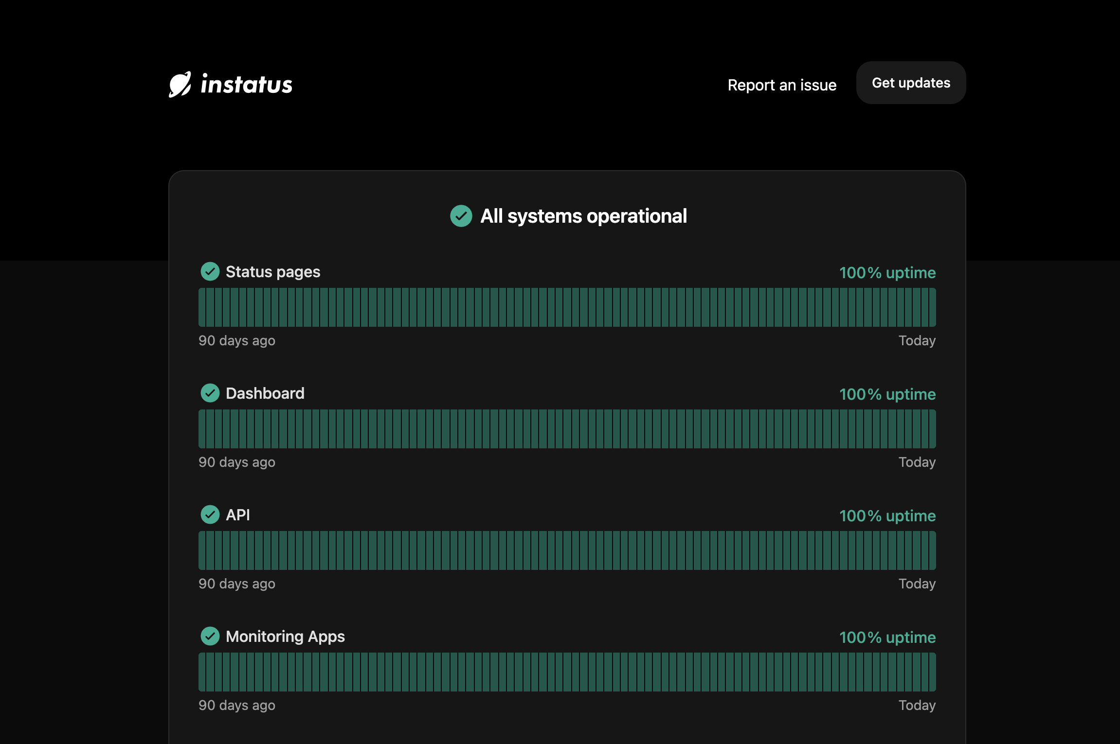 Instatus status page