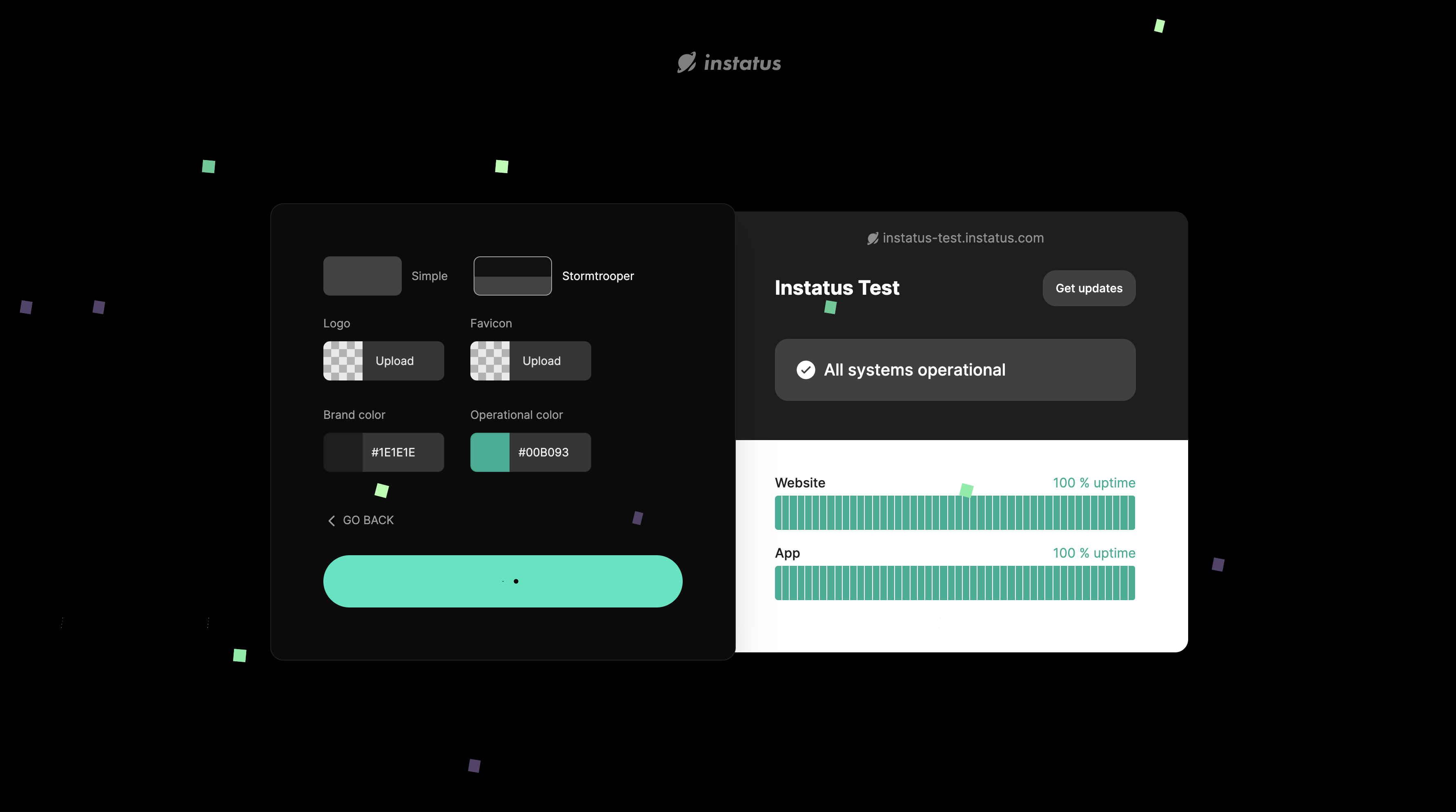 Status page created