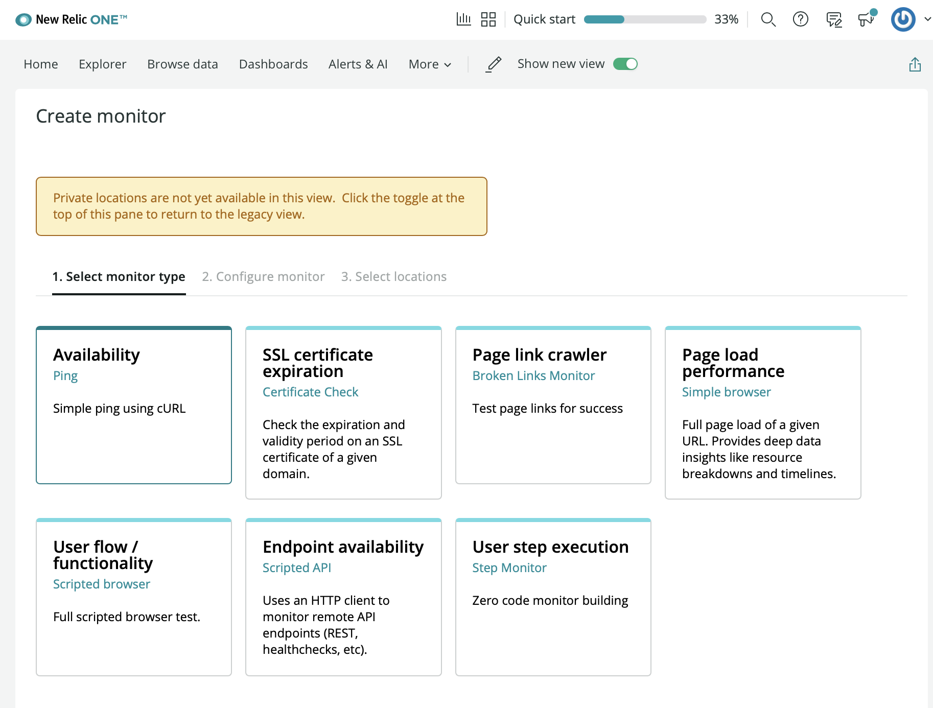 New Relic Synthetics